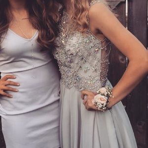 Silver / grey sparkle homecoming dress